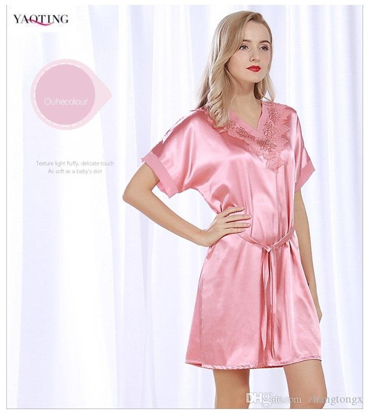 Short dress silk sleepwear