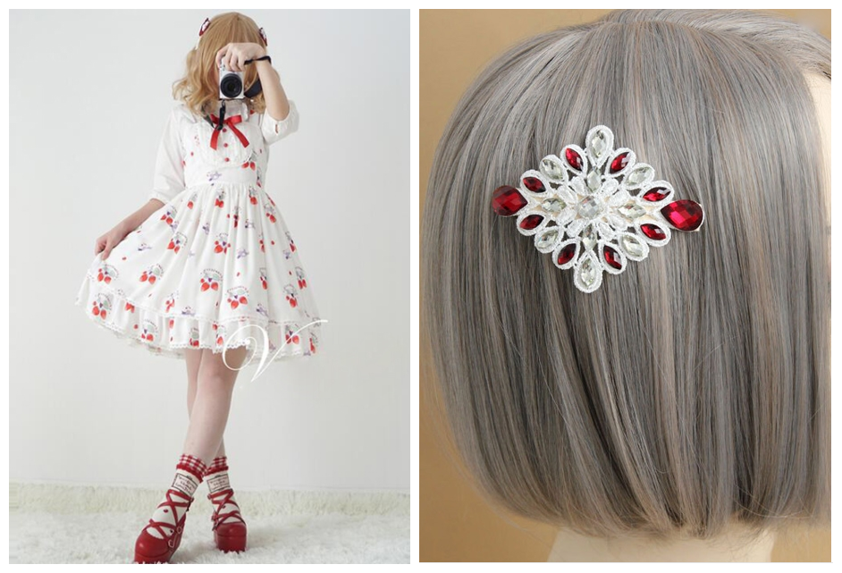 Hair clips for lolita girls