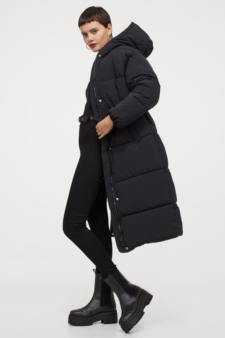 h&m long puffer jacket