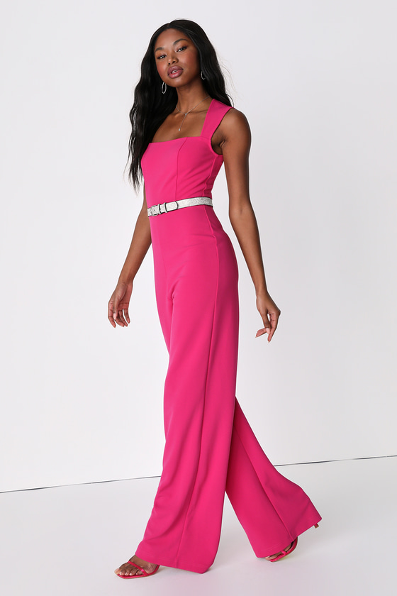 Enticing Endeavors Hot Pink Jumpsuit